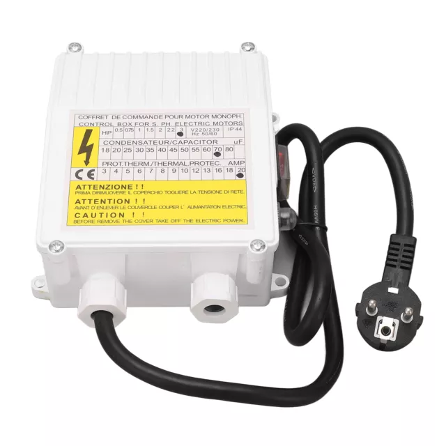 2.2KW 70uf 20A Deep Well Pump Control Box 3.0HP Submersible Switch Controller