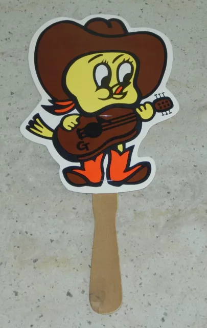 Vintage Conway Twitty City Tweety Bird Hand Fan Paper Sign Concert Tour Souvenir