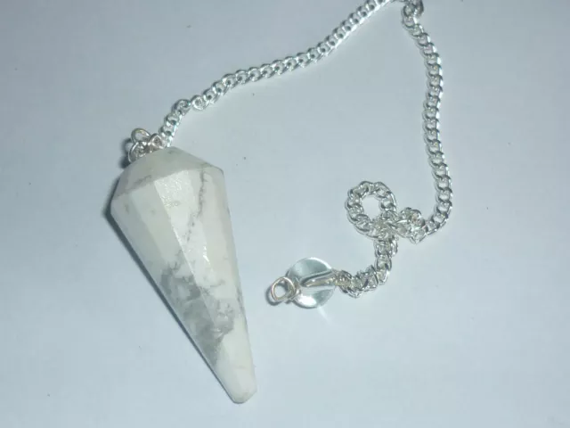 PENDOLINO HOWLITE A++ pendolo divinazione cristallo wicca radioestesia spirito