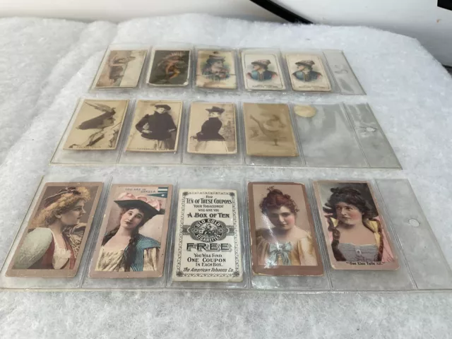 c1800’s x14 Kinney Dukes & American Tobacco Cigarette Cards - Job Lot (See List)