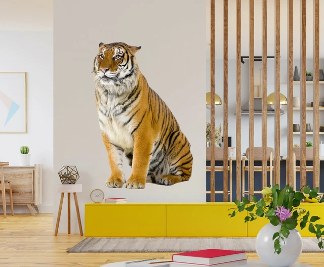 3D BIG TIGER A615 Animal Wallpaper Mural Poster Wall Stickers Decal Zoe ...