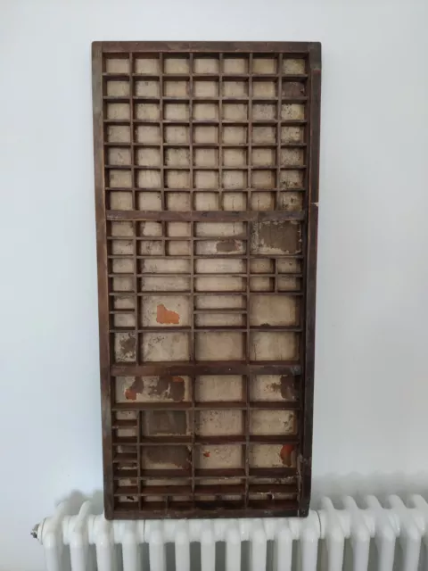 VTG Old Wooden Printers Trays Letterpress Drawer Shelves England Made (I)