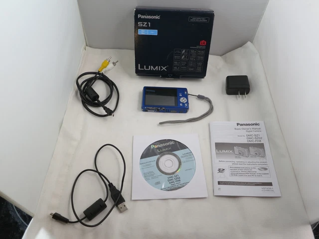 Panasonic LUMIX DMC-SZ1 16.1MP Digital Camera Charger Cable - Battery TESTED