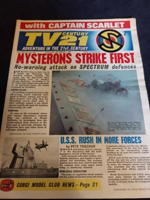 Vintage TV CENTURY 21 Comic No 150 Thunderbirds Captain Scarlet 2 DECEMBER 1967