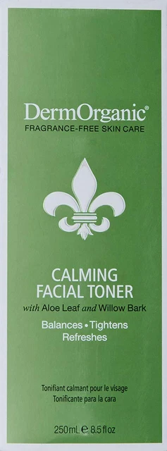 DermOrganic Calming Facial Toner with Aloe Leaf & Willow Bark, 8.5 fl.oz.