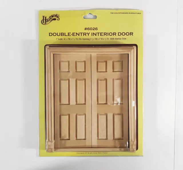 Dollhouse Double French Doors 1:12 Scale Miniature Houseworks #6026