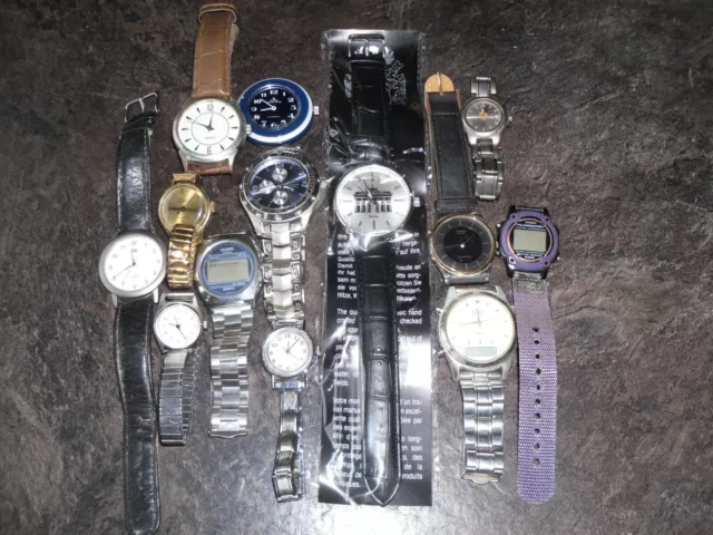 14 Armbanduhren Herren und Damen verschiedene Modelle für Sammler und Bastler