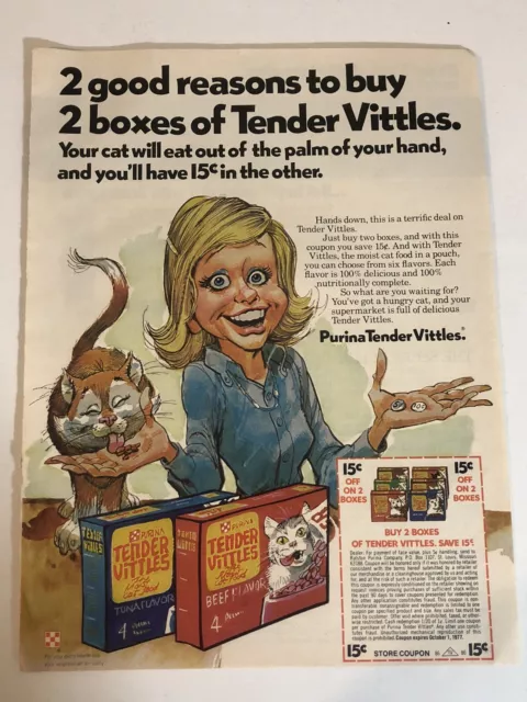 Purina Tender Vittles vintage Print Ad  Advertisement PA9