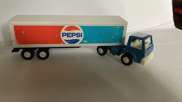 TOOTSIE TOY PEPSI DELIVERY Blue Semi TRUCK TRACTOR TRAILER 1970 Tootsietoy