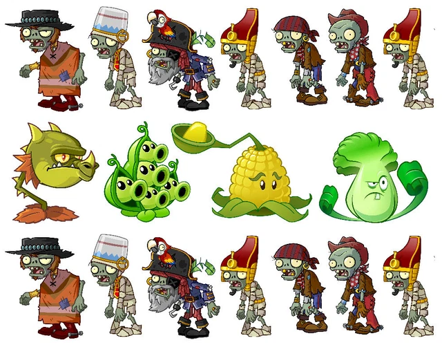 PLANTS VS. ZOMBIES edible Cake decoration cupcake toppers A4 Icing ...