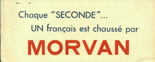 Buvard vintage chaussure chaque seconde un français est chaussé par Morvan