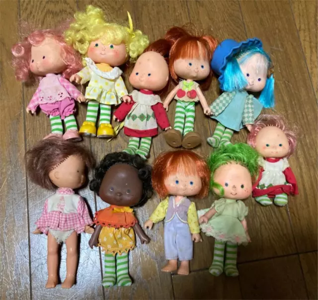 Kenner Strawberry Shortcake Soft Vinyl Action Figure Doll Set of 10 80s Vintage