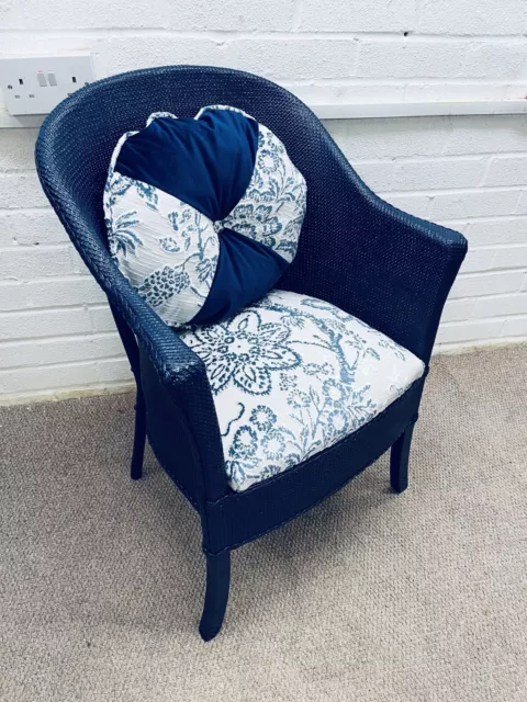 Newly reupholstered Vintage Lloyd Loom Style Tub Chair