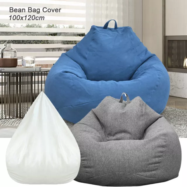 Bean Bag Chairs Couch Sofa Cover Indoor Lazy Lounger For Adults Kids 100x120cm