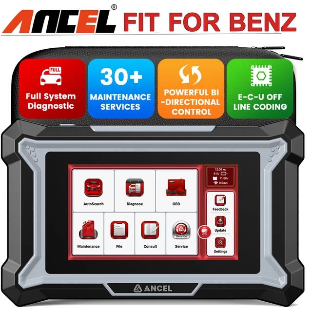 ANCEL DS300 OBD2 Scanner - Bi-Directional Diagnostic Tool With ECU Coding, Active Test, & 30+ Reset Services 9 thumbnail image