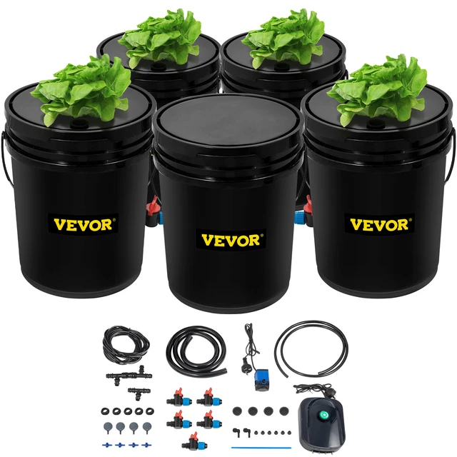 VEVOR HYDROPONICS DEEP Water Culture DWC Hydroponic System 5 Gallon 5