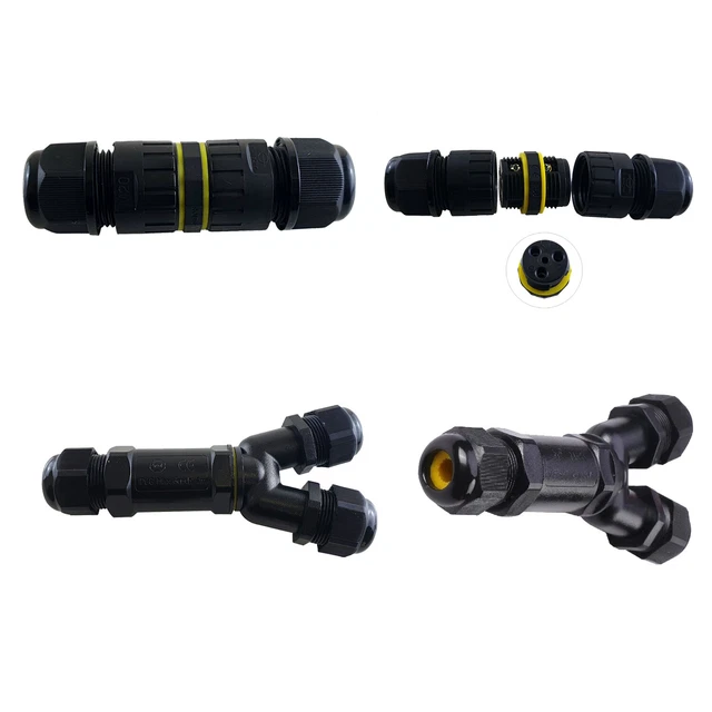 ELECTRIC WATERPROOF JUNCTION Box Cable Connector Inline Wire Slim Plug