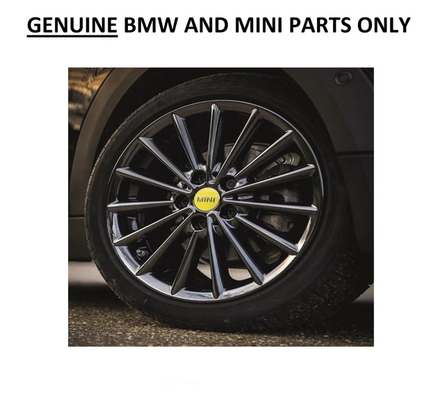 ORIGINALI MINI coprimozzo.  36132354151. SET DI 4 giallo brillante. R54 R55 R56 ecc 26C