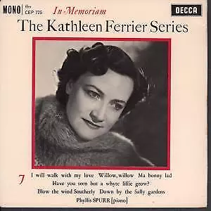 Kathleen Ferrier In Memoriam 7" vinyl UK Decca 1962 mono ep pic sleeve CEP725