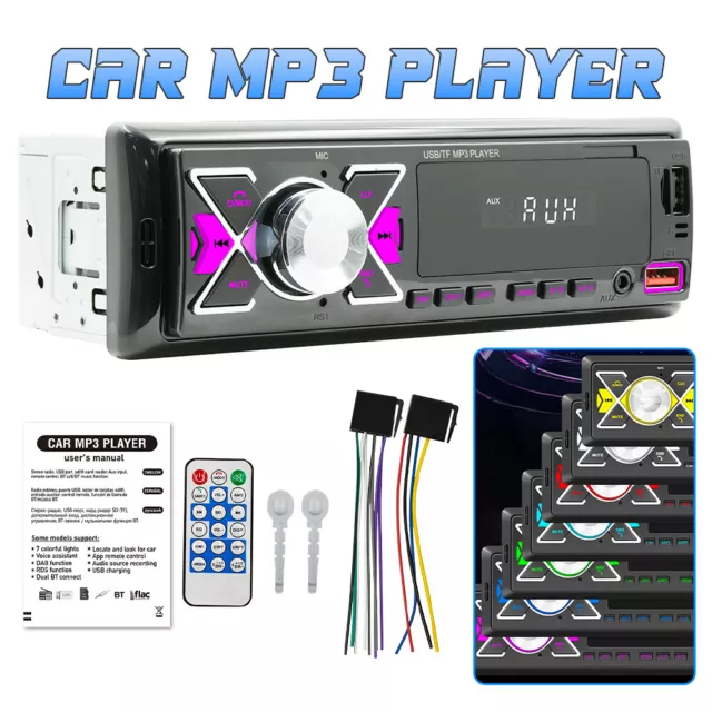 Bluetooth Car Stereo Audio In-Dash FM Aux Input Receiver SD USB MP3 Radio Player