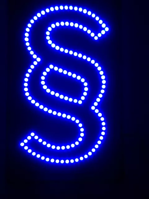 § Paragrafen Zeichen LED Bord XXL Leuchtreklame Panels Reklame Schild sign neu