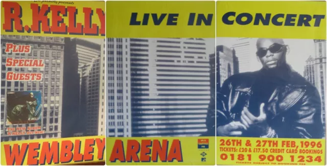 3-PANEL 305X152cm Énorme Subway Posters~ R. KELLY 1996 Concert Tour (