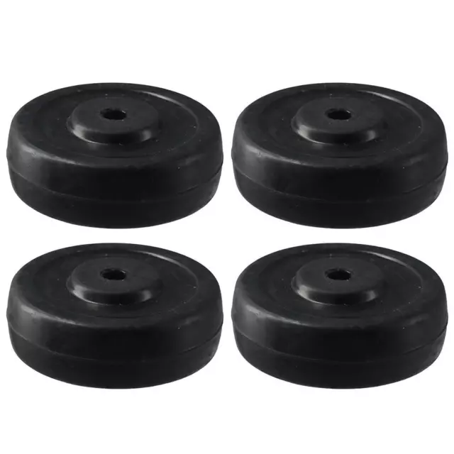 4pcs 1.5"/2"/2.5"/3" Furniture Pulley Black Rubber Wheel  Skateboard