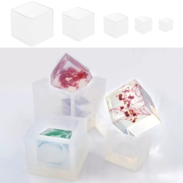 DIY Silicone Pendant Mold Jewelry Making Cube Resin Casting Mould Craft Tool New 2