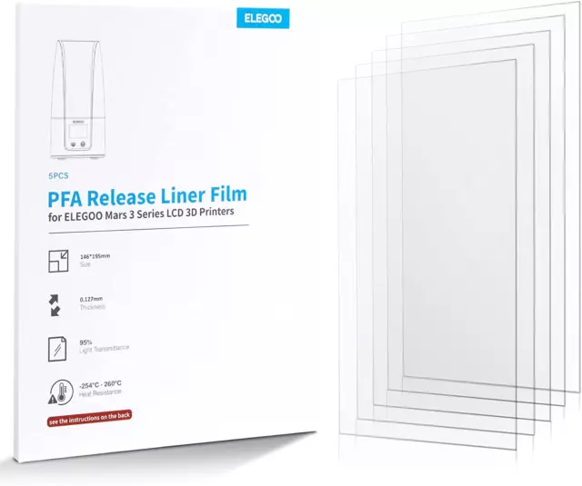 5PCS PFA Release Liner Film with 0.127Mm Thickness and Stronger Release Function