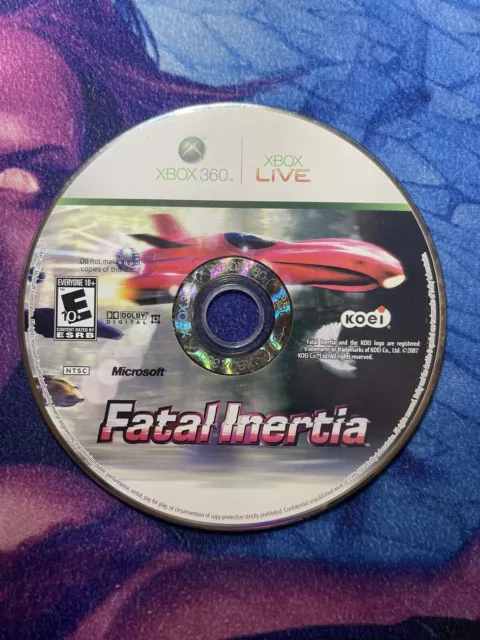Fatal Inertia (Microsoft Xbox 360, 2007) solo disco NTSC RARO A