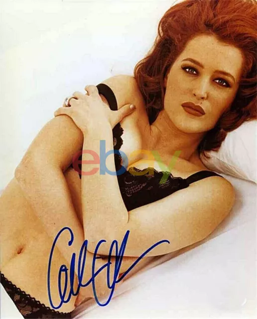 Gillian Anderson X-Files Bra Panties Autographed Signed 8x10 Photo reprint