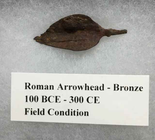 Ancient Roman Bronze Arrowhead 2000 Years Old! Field Condition! Stocking Stuffer