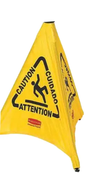 Rubbermaid Safety Cone with Multi-Lingual Caution Wet Floor Symbol