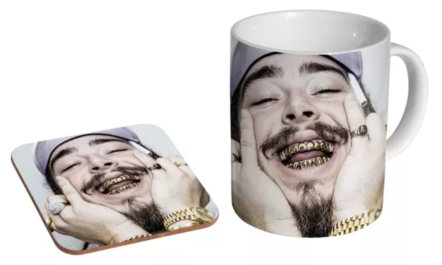 Post Malone Gold - Coffee / Tea Mug And Coaster Gift Set