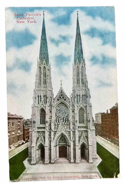 New York City NY-Saint Patrick's Cathedral, Religion, Antique, Vintage Postcard
