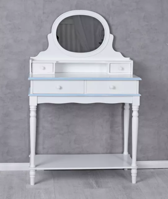 Mesa de Tocador Mesa Consola Tocador Blanco para Cosmética Retro