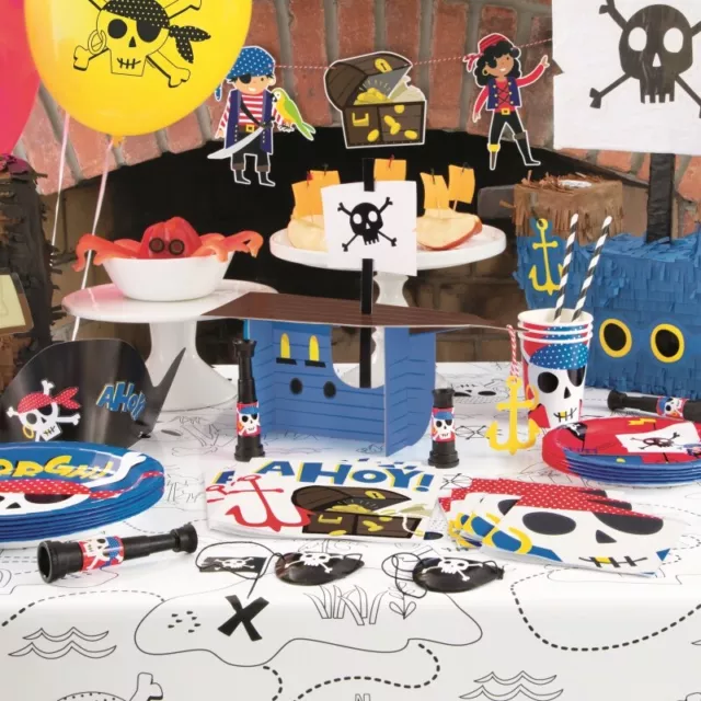 Ahoy Pirate Party Decorations Banners Bunting Tableware Supplies Balloons