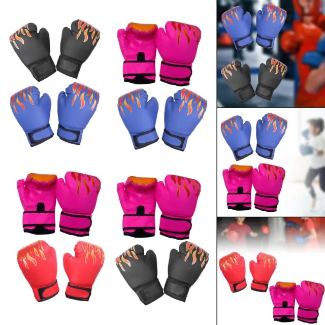 2 paires de gants de boxe d'entraînement pour enfants, gants de Sparring