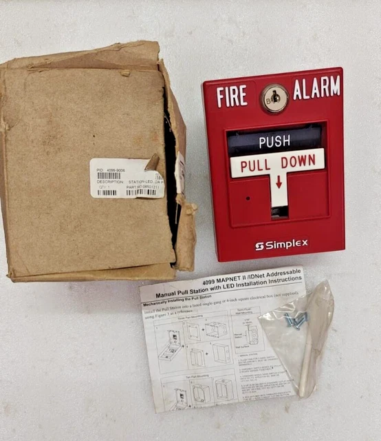 SIMPLEX 4099-9015 ADDRESSABLE Manual Pull Fire Alarm Station £48.30 ...