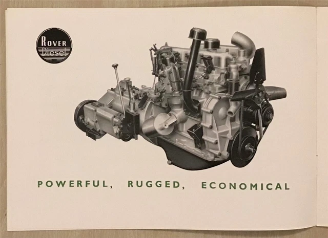 623 Rover Engine LAND ROVER 2¼ LITRE DIESEL ENGINE 4x4 Sales Brochure 1961 #623 £29.99 ...