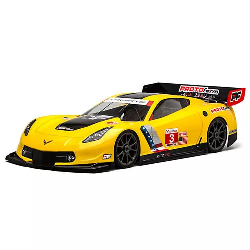 PL1546-40 Protoform Chevrolet’s Corvette C7.R Bodyshell (Clear) 1:8th GT LWB New