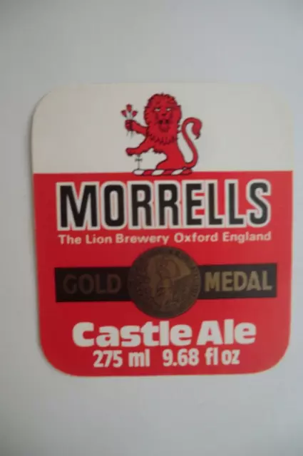 MORRELLS OXFORD GOLD MEDAL CASTLE ALE 9.68 fl oz BREWERY BEER BOTTLE LABEL