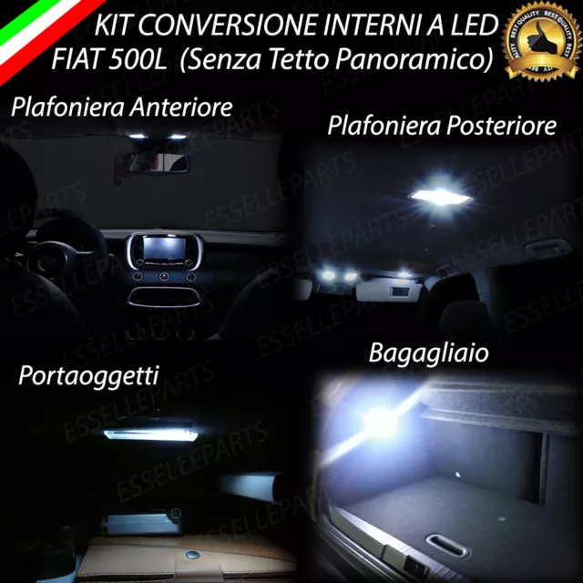 Kit Full Led Interni Fiat 500L Conversione Completa Canbus No Error 6000K