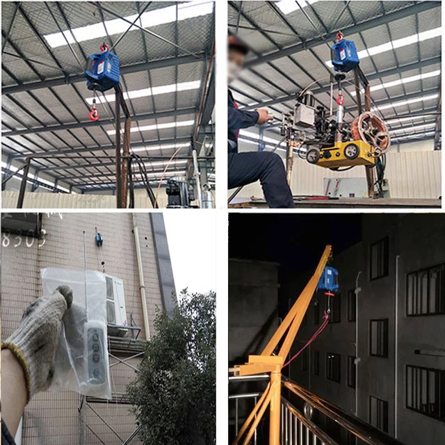 110V PORTABLE HOUSEHOLD Electric Winch With Wireless Remote Control