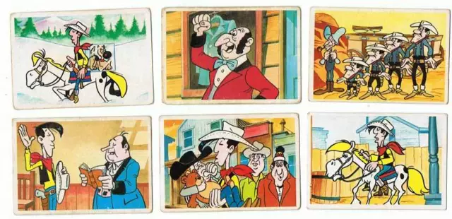 Lote de 6 cromos de Lucky Luke de Ediciones Este. Sin pegar