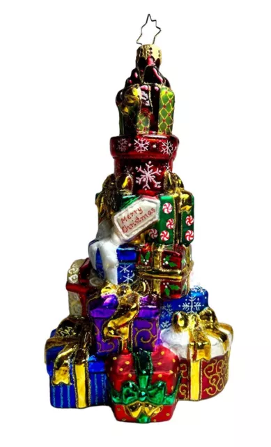 Radko 7" Ornament "Abounding Presents" Stack Gifts 1020583 * New * Free Shipping