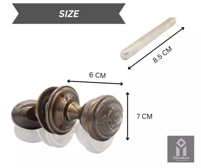 brass oval sprung door knobs heavy and solid, polished lacquered, nickel set 2