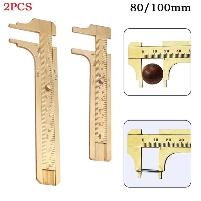 2 Règles En Laiton 15 Cm (6 Pouces) – Double échelle Cm/pouce – Pour Dessin, Bricolage, Précision