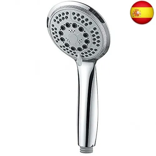 GRIFEMA - Alcachofa de ducha, ducha mano Grande, 5 chorros, 100 mm, Cromo