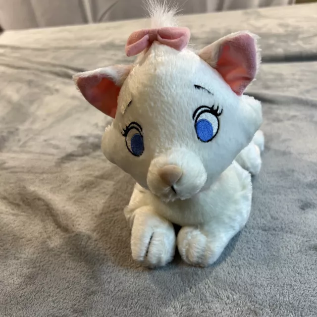 Disney Store Aristocats Marie Cat Plush Soft Kitten Pink Puffy Bow 11 Inch EUC